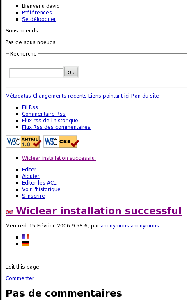 Main page after successfull install